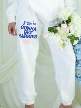White 'We're Gonna Get Married' Lounge Set